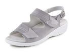 ELENA EDEN, bequeme Damen-Sandalen, Weite G, mit herausnehmbarem Fußbett GRAU