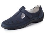 Waldl&auml;ufer, bequeme Damen-Slipper, Weite H, mit herausnehmbarem Fu&szlig;bett MARINE