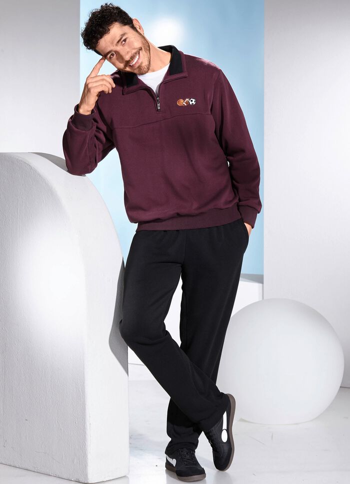 Freizeitset mit kurzem Rei&szlig;verschluss BORDEAUX-SCHWARZ