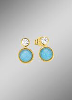 Himmlische Eleganz: Ohrstecker mit echten blauen Chalcedonen 