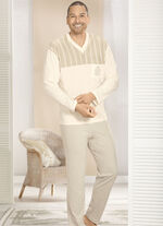 Götting Schlafanzug mit V-Ausschnitt und Brusttasche 