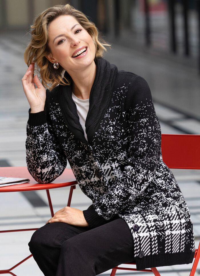 Strickjacke in Jacquard-Dessin 