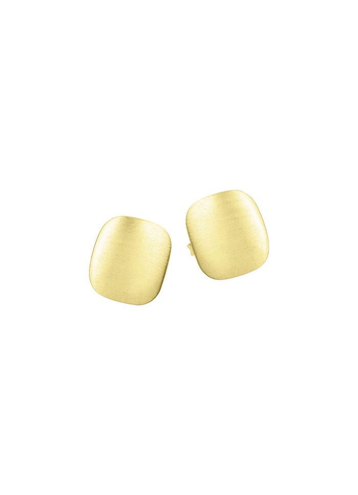 Satinierte Ohrstecker aus Gold 