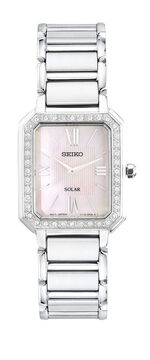 Solar-Damenuhr mit Swarovski-Kristalle 