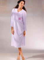 Zweierpack Nachthemden, 3/4 -langen &Auml;rmeln mit Knopfleiste 