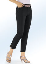 Hose in 7/8-L&auml;nge und 4-Pocket-Form SCHWARZ