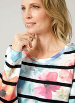 Pullover mit edlem Floraldruck 