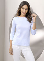Shirt mit U-Boot-Ausschnitt 