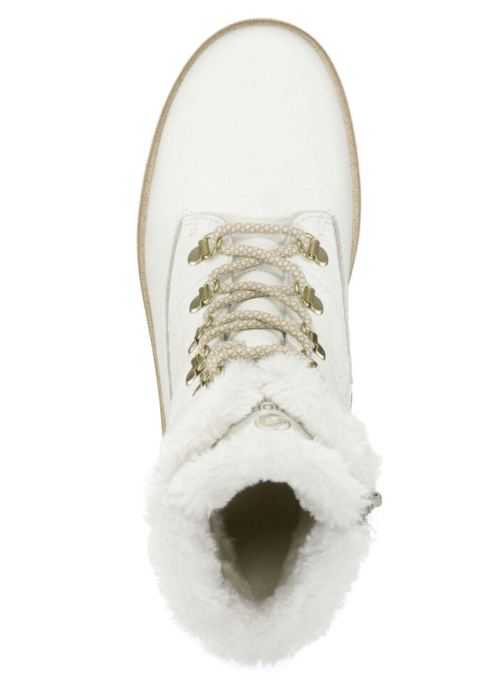 Remonte, gefütterte Damen-Stiefeletten, Winterschuhe, Weite G, mit Lammwolle NATURWEISS