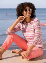 Pullover in Ringeldessin ECRU-HUMMER-MULTICOLOR