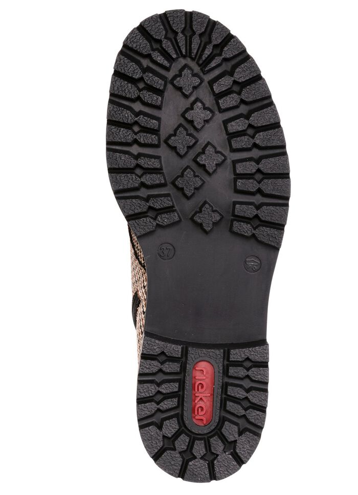 Rieker, trendige Damen-Stiefeletten, Winterschuhe, mit Rei&szlig;verschluss BEIGE-SCHWARZ