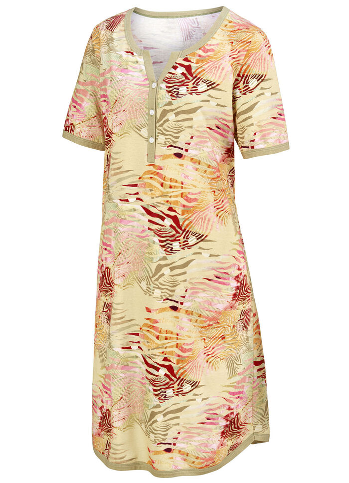 Nachthemd, knielang und mit kurzen Ärmeln  