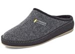 Atmungsaktive Herren-Hausschuhe, mit anatomisch geformtem Fu&szlig;bett ANTHRAZIT-SCHWARZ