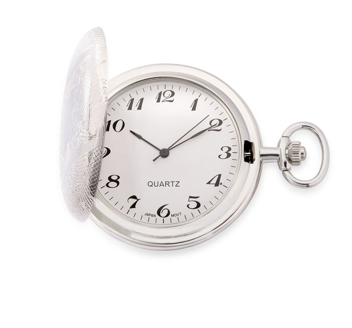 Quartz-Taschenuhr mit Metallgehäuse 