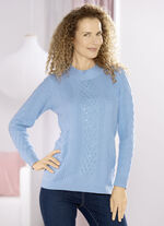 Pullover mit edler Schmucksteinzier 