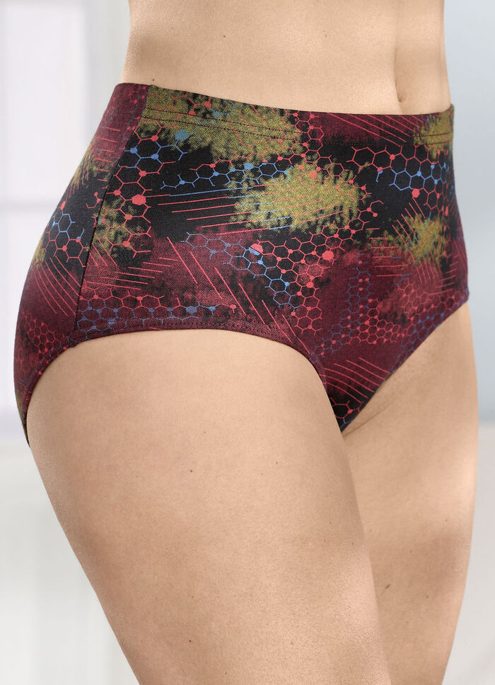 Viererpack Slips mit buntem Druckdessin