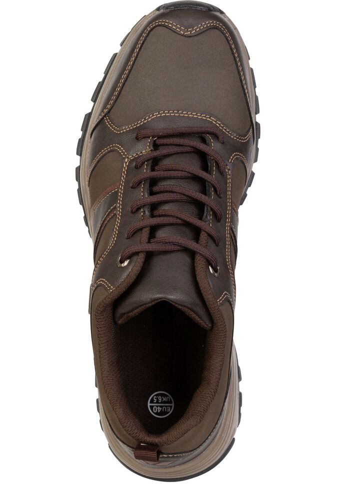 Atmungsaktive Herren-Schn&uuml;rschuhe, mit Klimamembrane DUNKELBRAUN