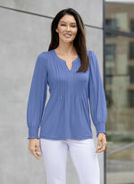 Shirt-Tunika mit Elastan JEANSBLAU