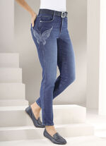 Magic-Jeans mit Schmetterlingswascheffekt 