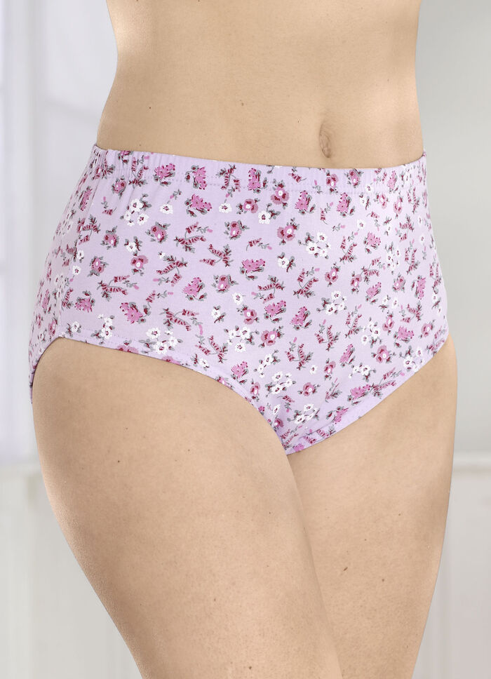 Viererpack Slips mit Floraldessin 