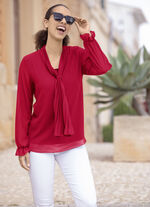 Tunika mit Bindeschluppe ROT