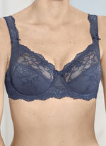 LingaDore Bügel-BH mit elastischer Spitze INDIGOBLAU