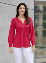 Shirt-Tunika mit Elastan ROT