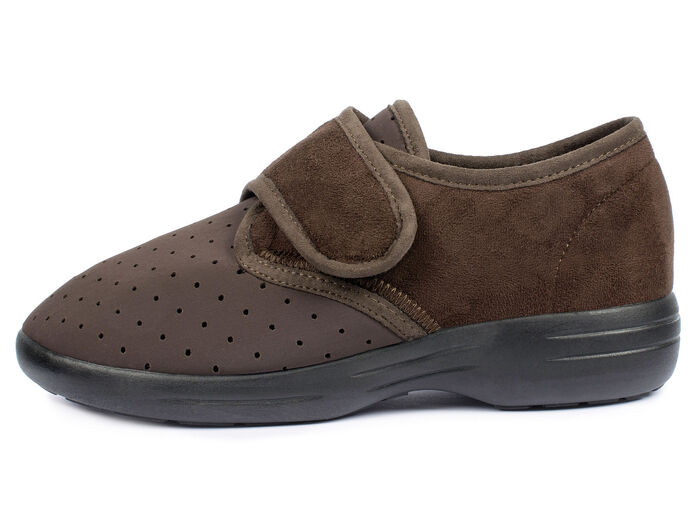 Aerosoft® Flex Stretch-Klettslipper von Jürgen Hirsch® BRAUN