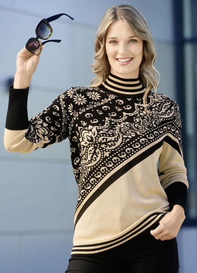 Pullover in Jacquard-Dessin 