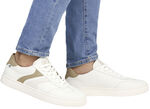 Rieker Sneaker aus weichem Nappaleder WEISS-CAMEL