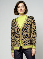 Strickjacke mit Tierfell-Optik 