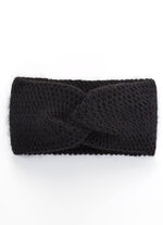 Trendiges Damen-Stirnband, aus Strick SCHWARZ
