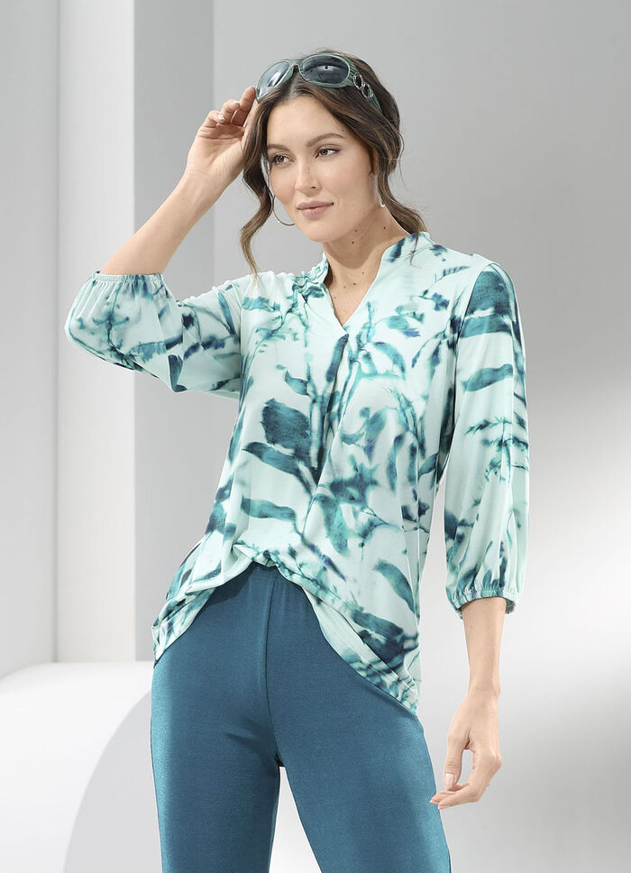Shirt-Tunika mit farbbrillantem Druck 