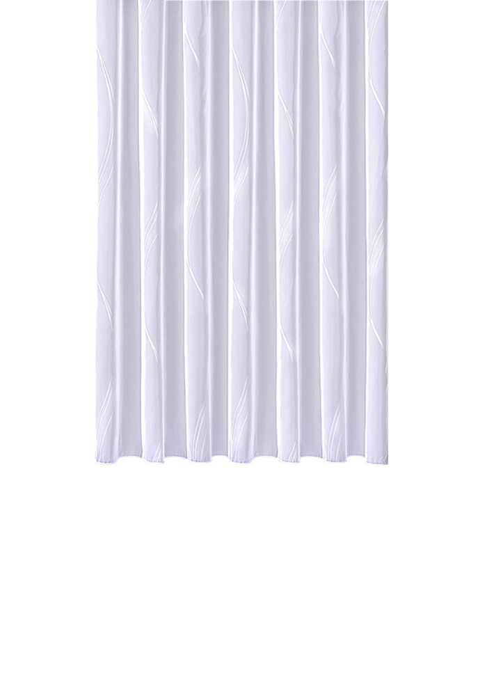 Store  im Wellen-Dessin mit Universalschienenband WEISS-WEISS