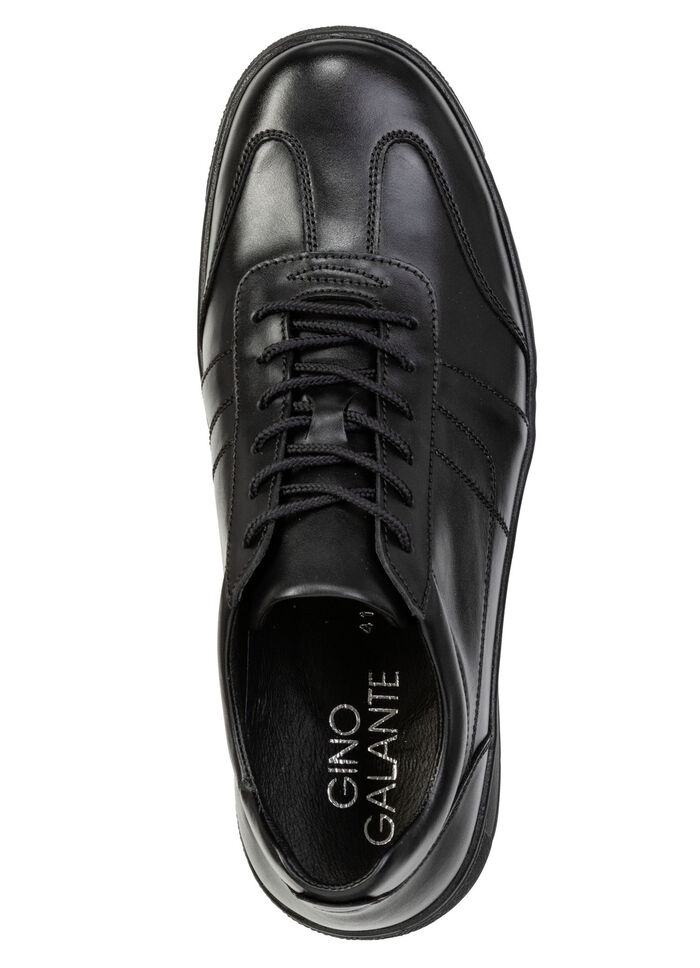 GINO GALANTE, schicke Herren-Schn&uuml;rschuhe, mit herausnehmbarem Fu&szlig;bett SCHWARZ