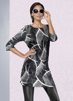 Strick-Tunika in Jacquard-Dessin 