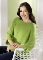 Pullover mit Strukturstreifen APFELGRÜN