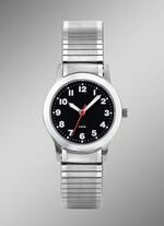 Para-Quartz-Damenuhr mit Edelstahlzugband 