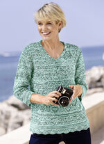 Pullover aus Melangegarn MINT-OLIV-MULTICOLOR