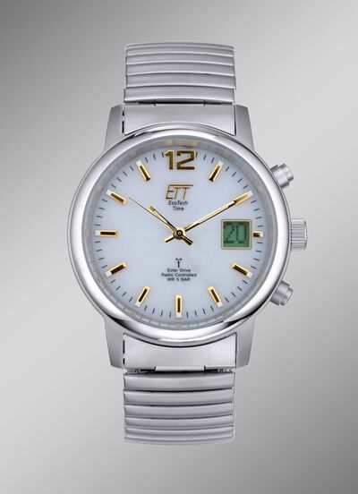 ETT-Funk-Solar-Herrenuhr im Titanlook 