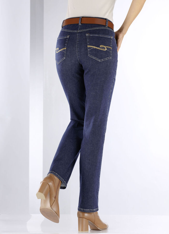 Jeans in 4-Pocket-Form DUNKELBLAU