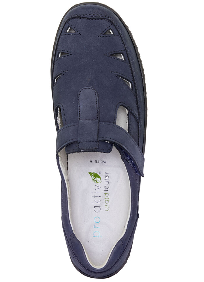 Waldläufer Slipper mit Leder-Massagefußbett MARINE