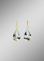 Ohrringe mit Muranoglas in Hellblau- und Goldtönen 