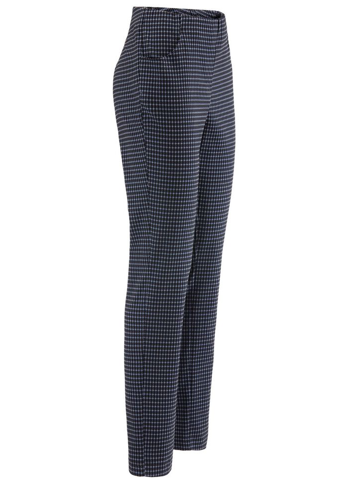 Hose mit trendiger Hahnentritt-Dessinerung 