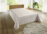 Tagesdecke und Kissenbezüge mit naturnahen Blättermotiven BEIGE