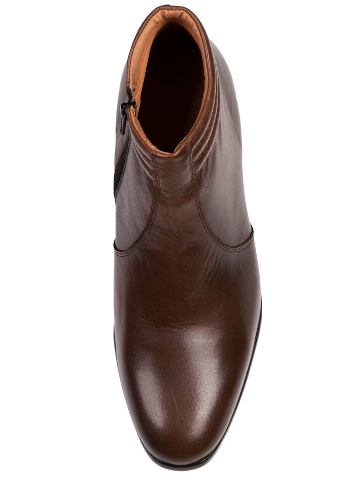 GINO GALANTE, elegante Herren-Stiefeletten, mit Rei&szlig;verschluss MOKKA