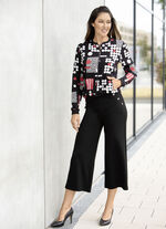 Blusenjacke mit Rippenstrick 