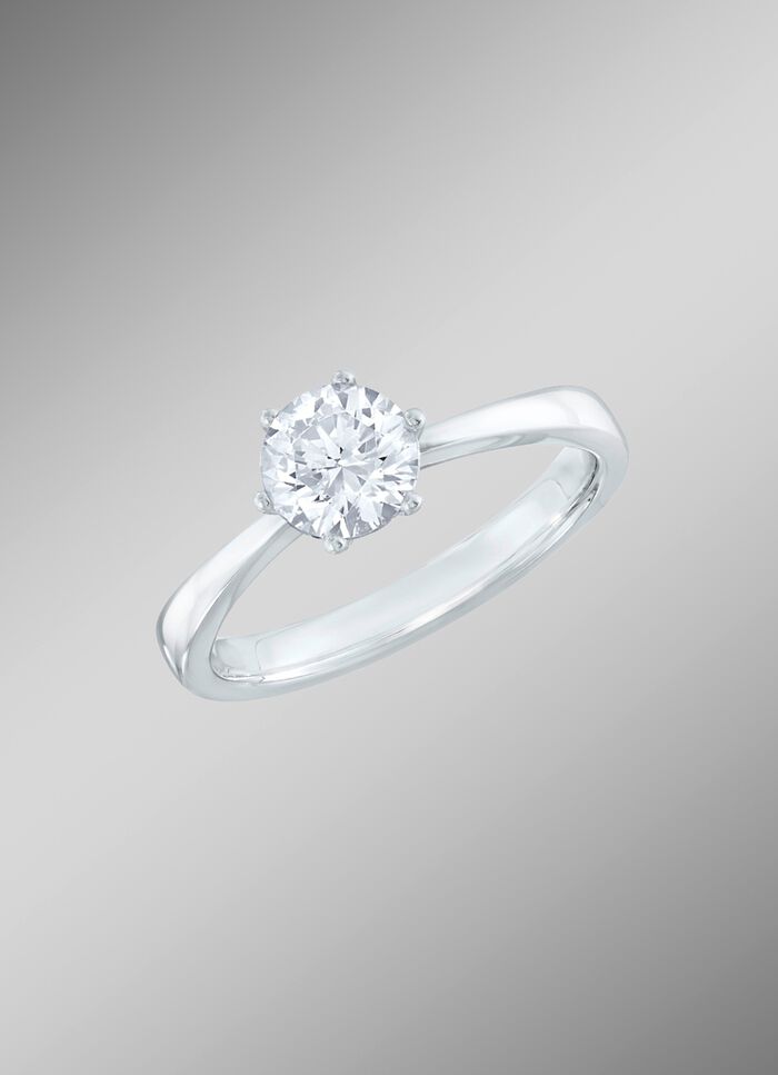 Damenring in Wei&szlig;gold 