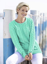 Pullover in Strukturmustermix MINT