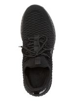 Schn&uuml;r-Sneaker aus strukturiertem Textilmaterial 